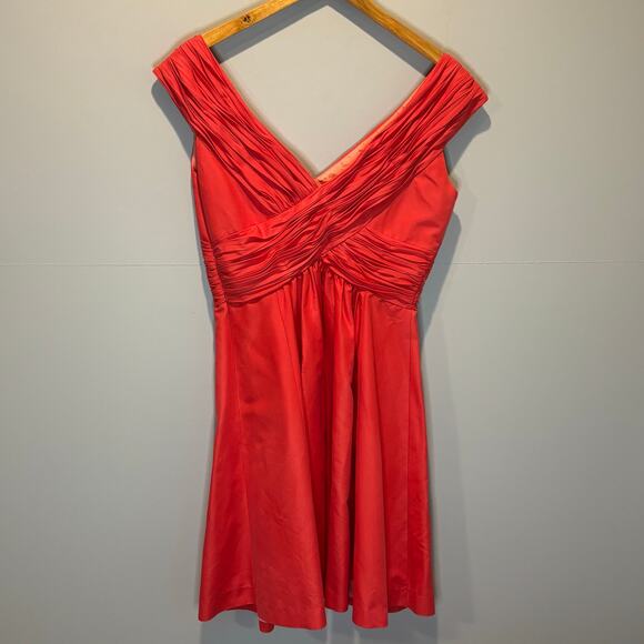 Anthropologie Mirror of Venus Pink Salmon Formal Dress - size 6 - Picture 3 of 6